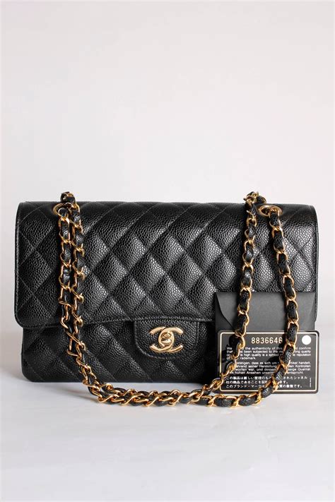 chanel classic 2.55 black caviar bag|Chanel 2.55 .